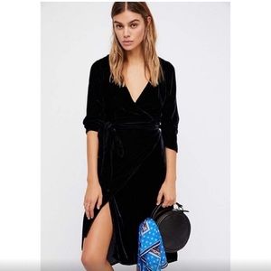 CP Shades by Free People Once Dance Wrap Velvet Dress